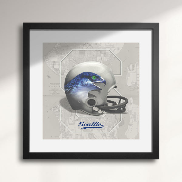 Seattle Seahawks Vintage Football wall art print