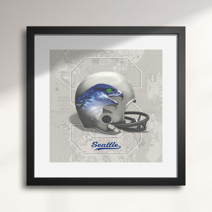 Seattle Seahawks Vintage Football wall art print
