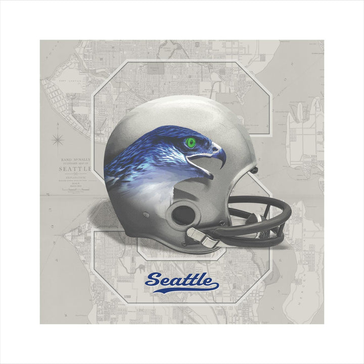 Seattle Seahawks Vintage Football wall art print