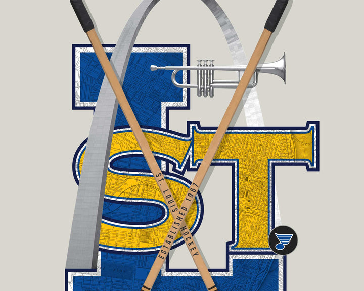 St. Louis Blues Vintage Hockey wall art