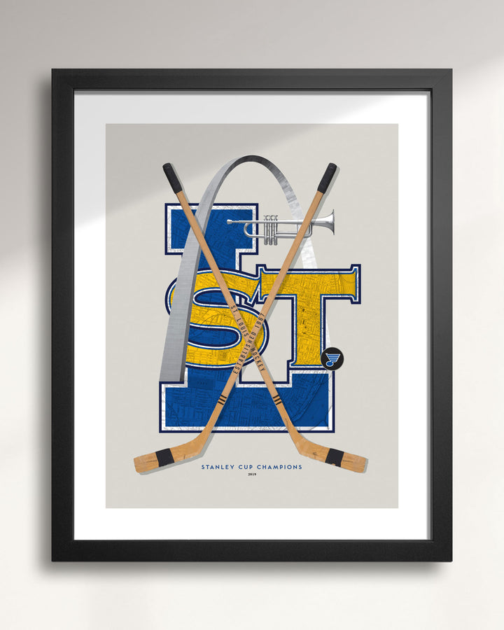 St. Louis Blues Vintage Hockey wall art