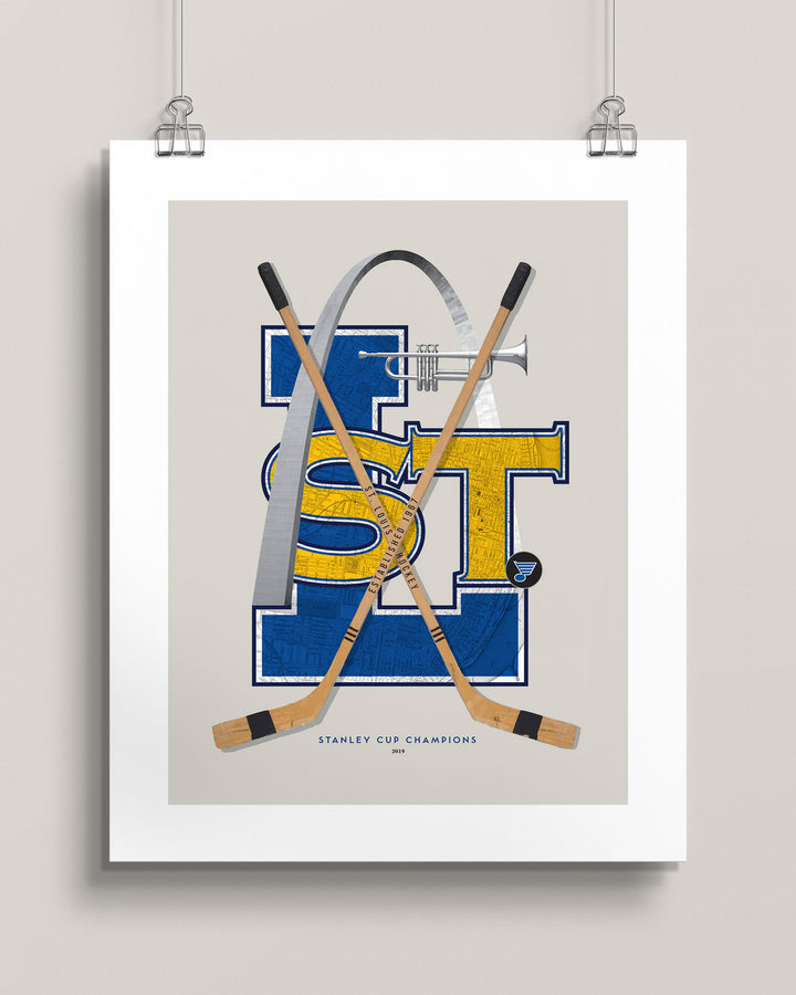 St. Louis Blues Vintage Hockey wall art