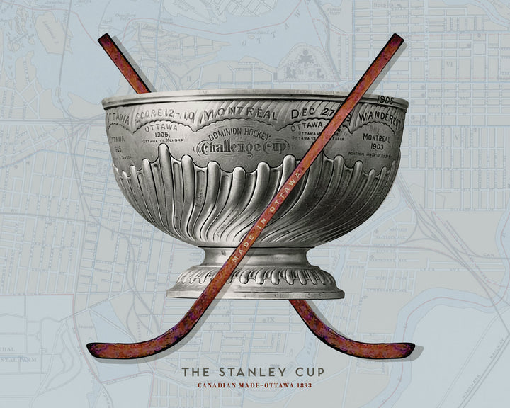 Vintage 1893 Stanley Cup wall art