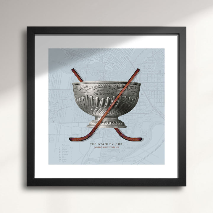 Vintage 1893 Stanley Cup wall art