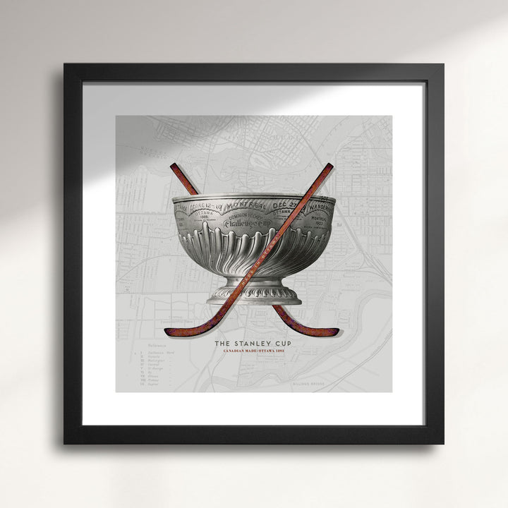 Vintage 1893 Stanley Cup wall art