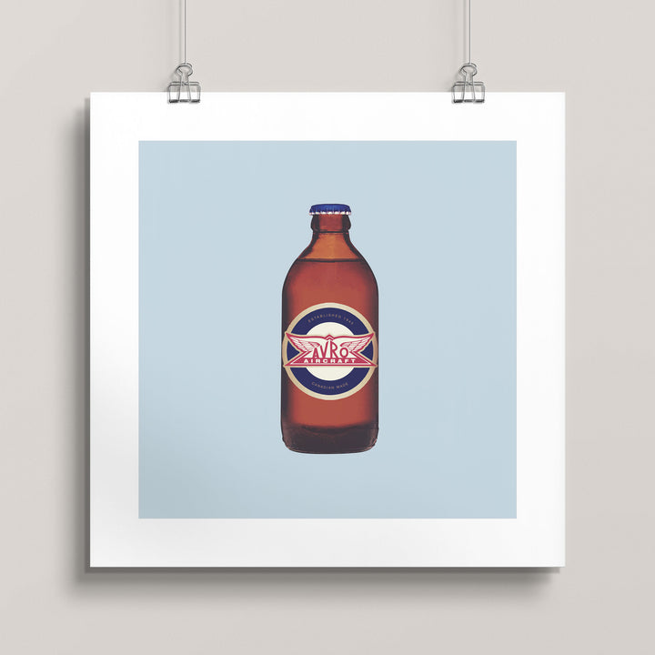 Vintage AVRO Canada Stubby Beer Bottle wall art