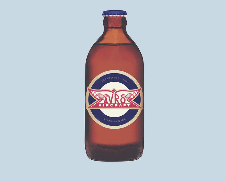 Vintage AVRO Canada Stubby Beer Bottle wall art
