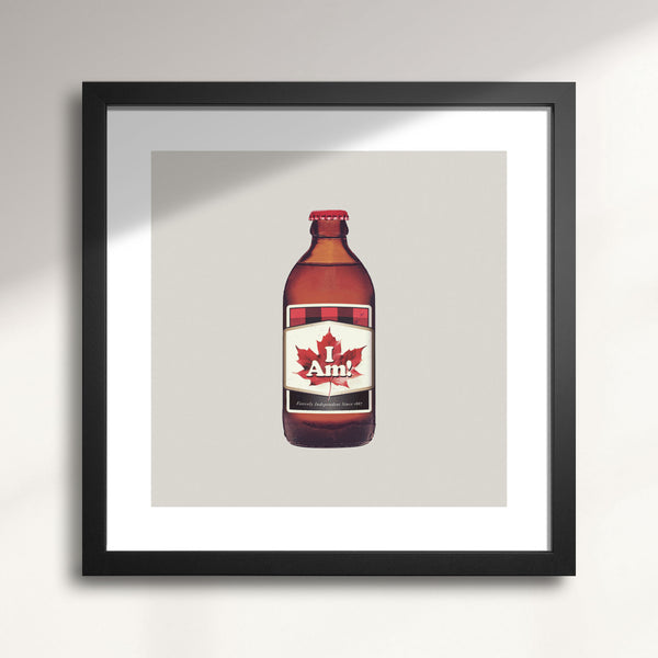 "I Am!" Vintage Stubby Beer Bottle wall art