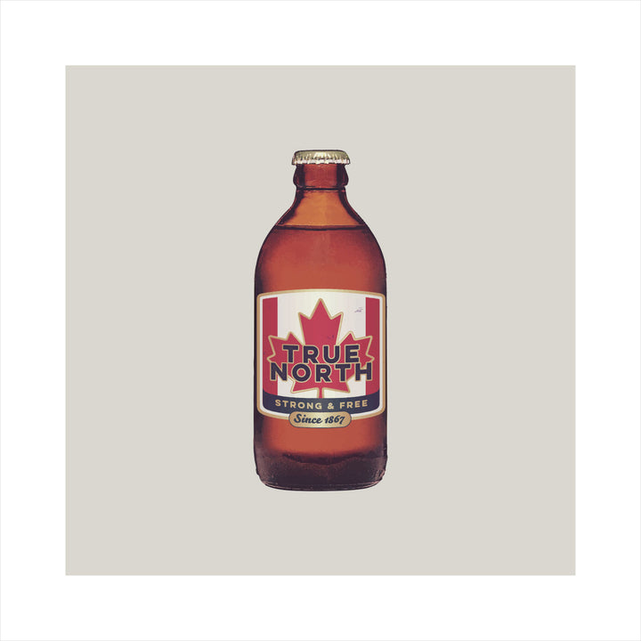 "True North Strong & Free" Vintage Stubby wall art