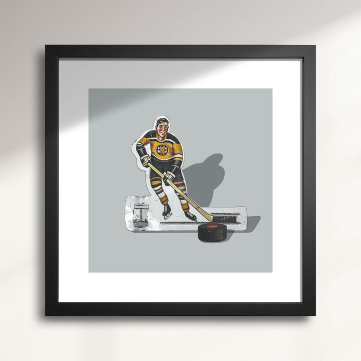 Vintage Table Hockey-Boston Bruins Player Wall Art