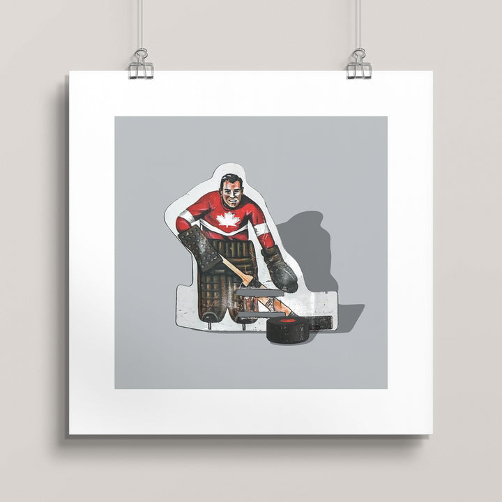 Vintage Table Hockey-Team Canada Goalie Wall Art