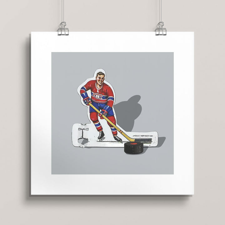 Vintage Table Hockey-Montréal Canadiens Player Wall Art