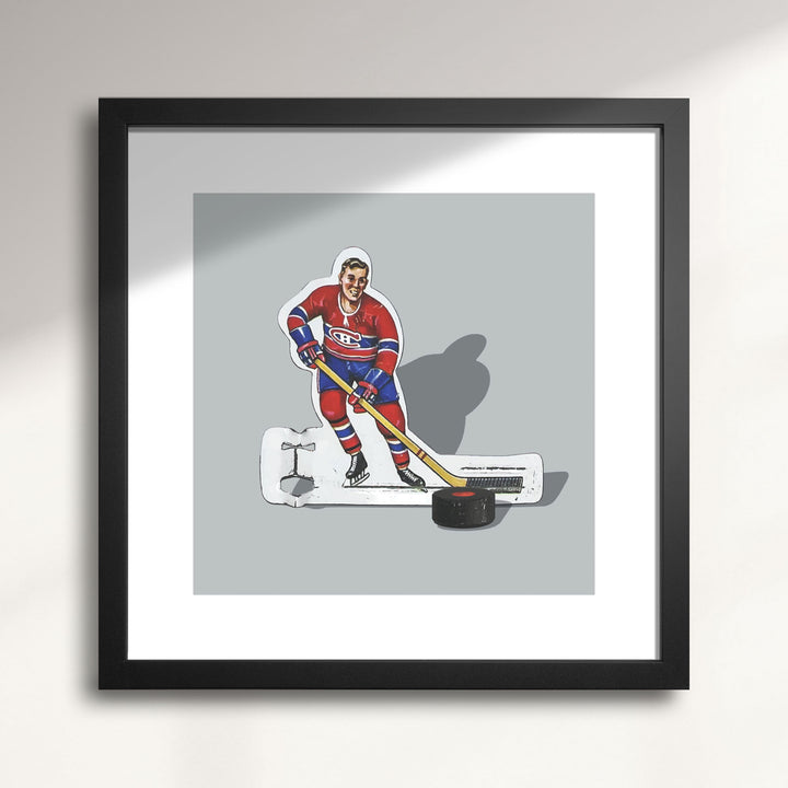Vintage Table Hockey-Montréal Canadiens Player Wall Art
