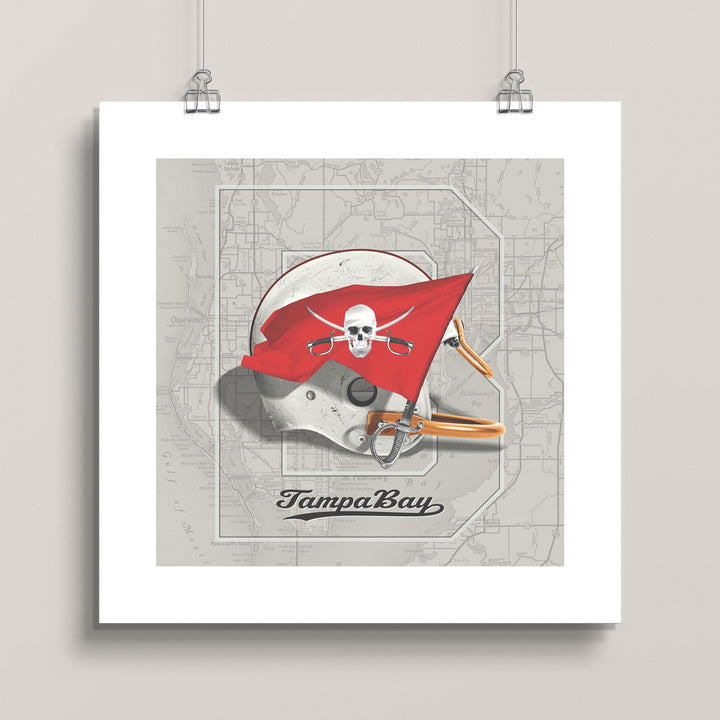 Tampa Bay Buccaneers Vintage Football wall art print