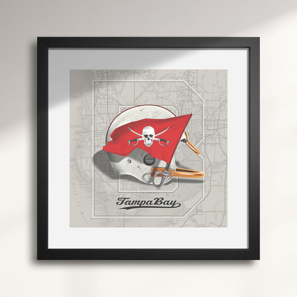 Tampa Bay Buccaneers Vintage Football wall art print