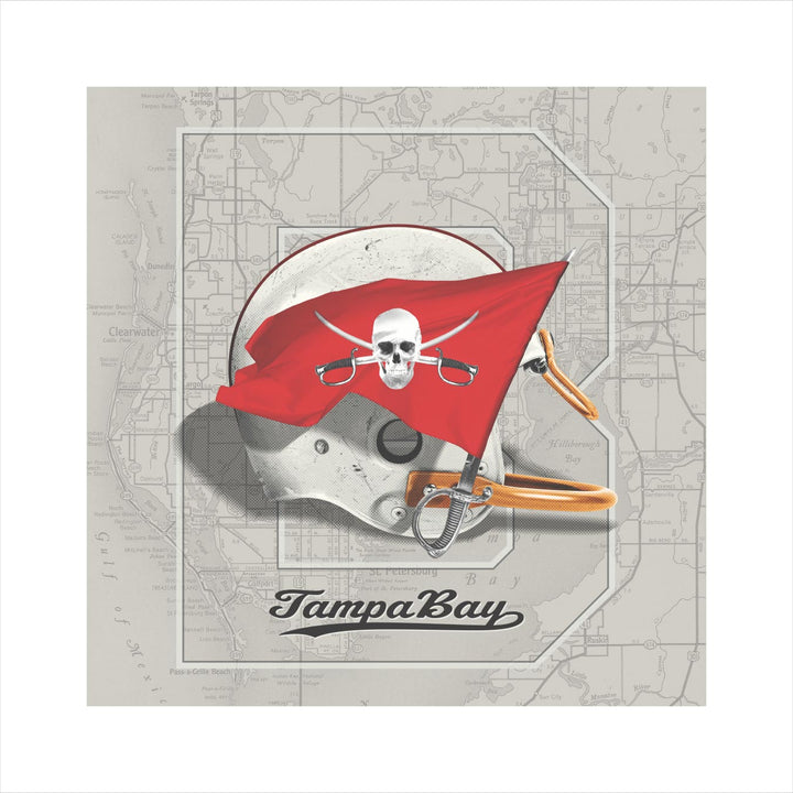 Tampa Bay Buccaneers Vintage Football wall art print