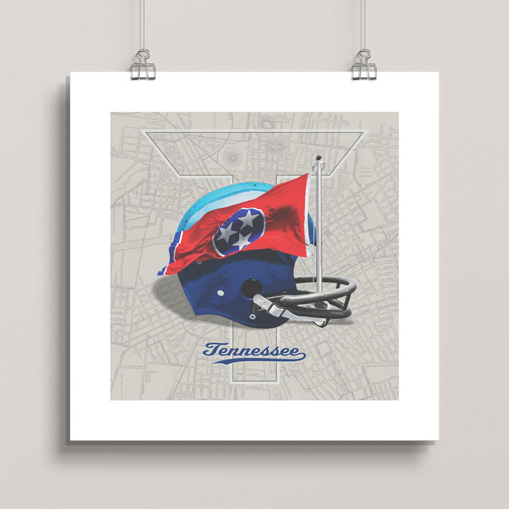 Tennessee Titans Vintage Football wall art print