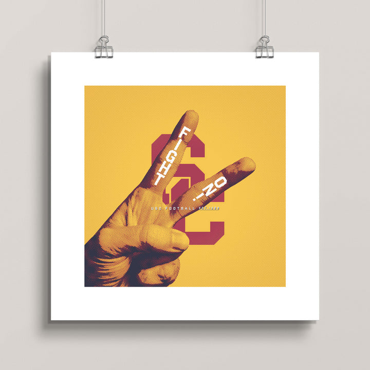 USC Trojans Fight On! wall art print