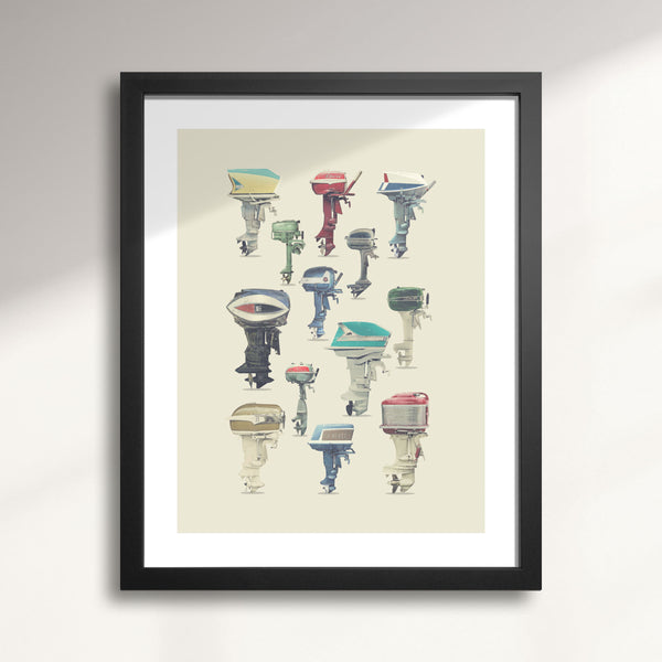 Assorted Vintage Outboard Motors (Version 1)
