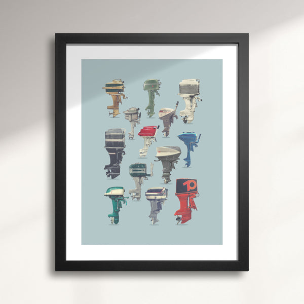 Assorted Vintage Outboard Motors (Version 2)
