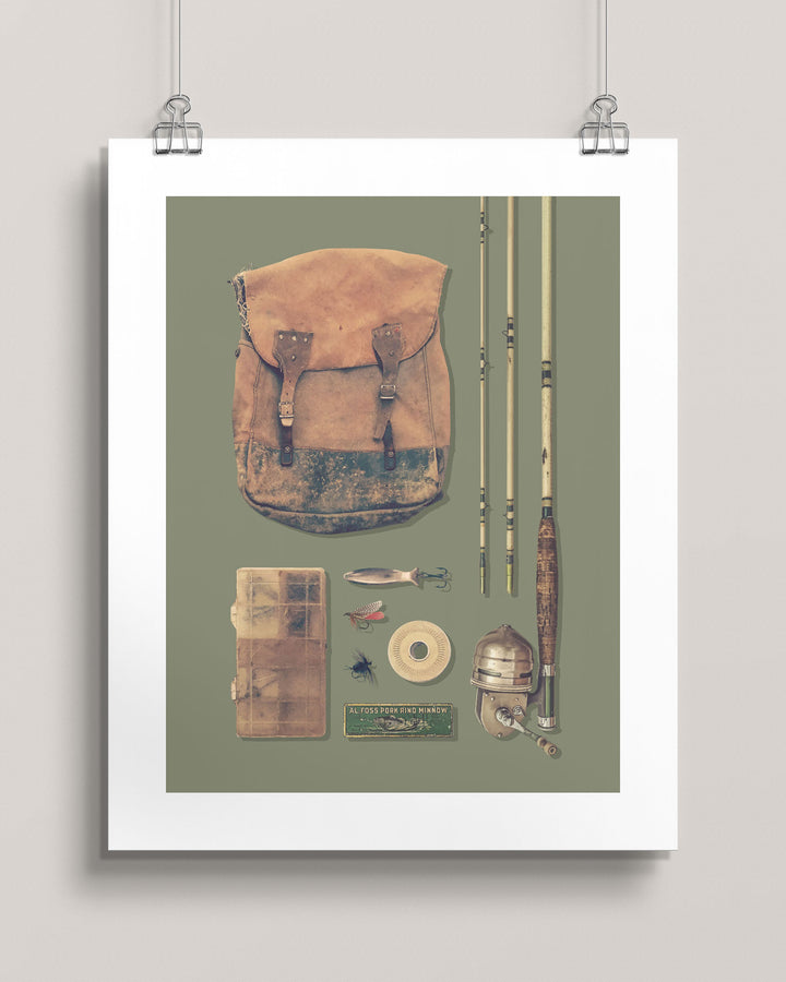 Vintage Fishing Kit wall art