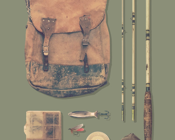 Vintage Fishing Kit wall art