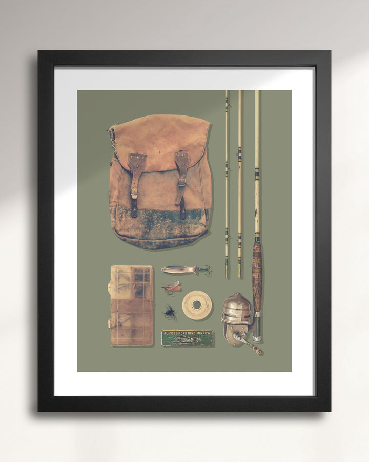 Vintage Fishing Kit wall art