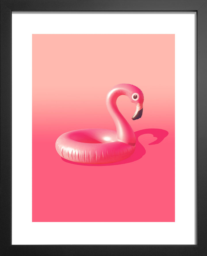 Drifting Diva—Pink Flamingo Float Wall Art