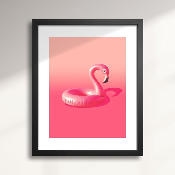 Drifting Diva—Pink Flamingo Float