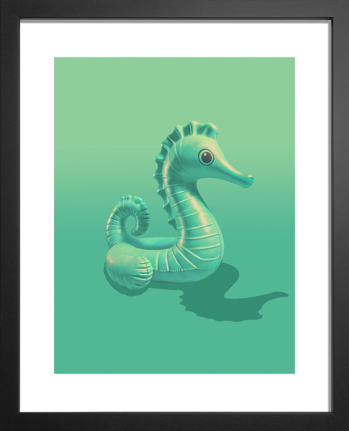 Retro Rider—Sea Horse Float Wall Art