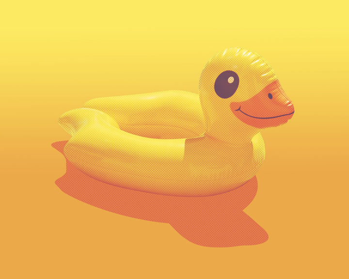 Lucky Ducky—Retro Inflatable Pool Toy Wall Art