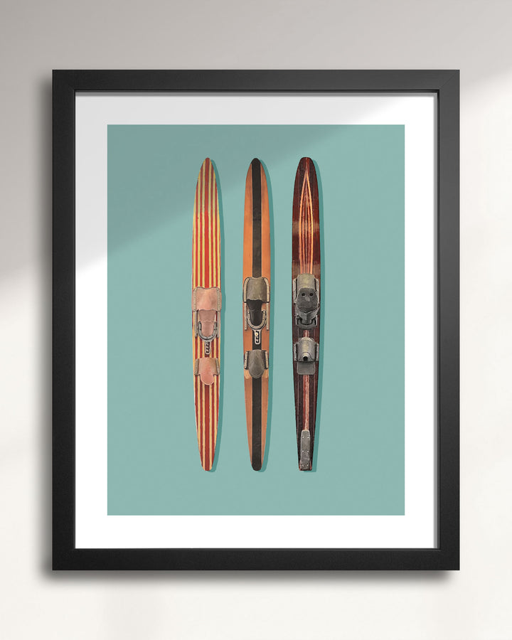 Vintage Slalom Waterskis wall art