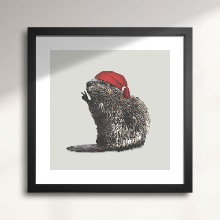 Voyageur Beaver—Peace Out wall art