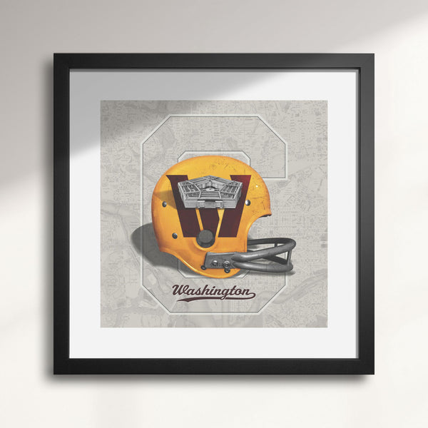 Washington Commanders Vintage Football wall art print