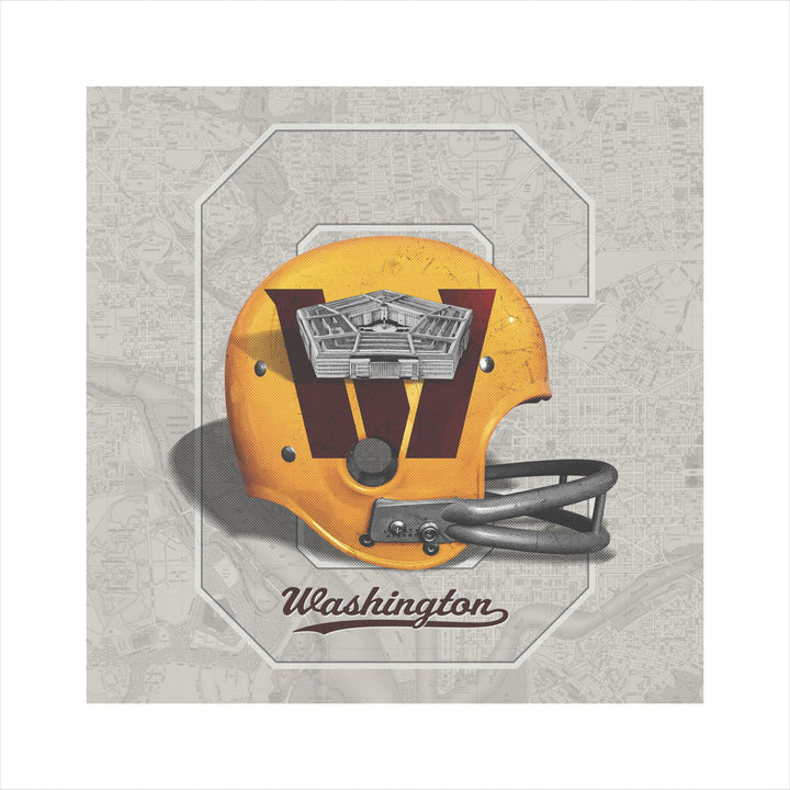 Washington Commanders Vintage Football wall art print