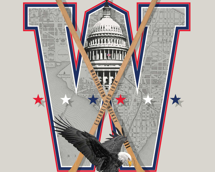 Washington Capitals Vintage Hockey wall art