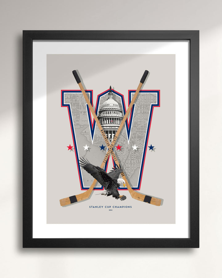 Washington Capitals Vintage Hockey wall art
