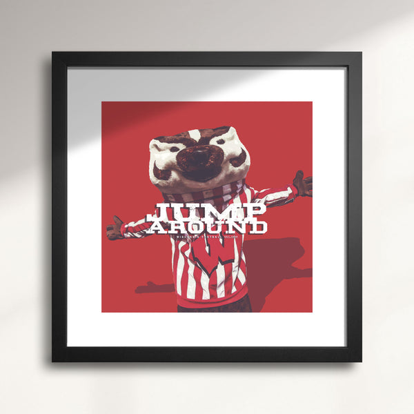 Wisconsin Badgers: Jump Around wall art print