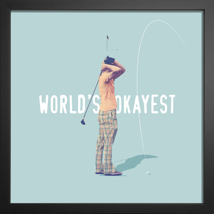 World's Okayest (Golfer) retro style art print