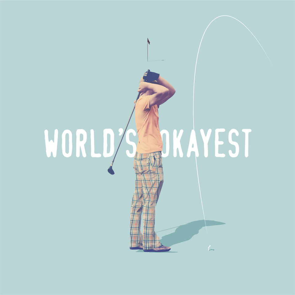World's Okayest (Golfer) retro style art print
