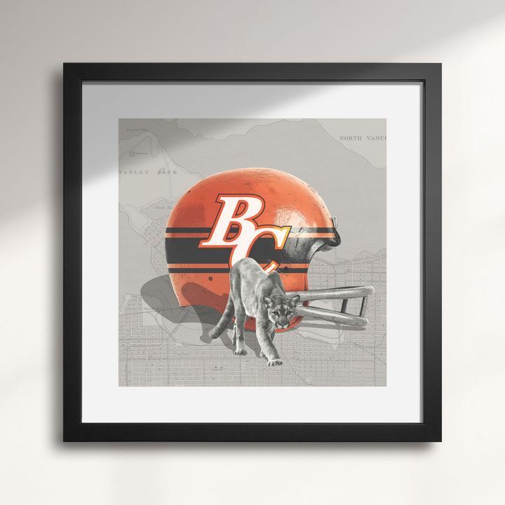 BC Lions-Inspired Vintage CFL Football wall art print