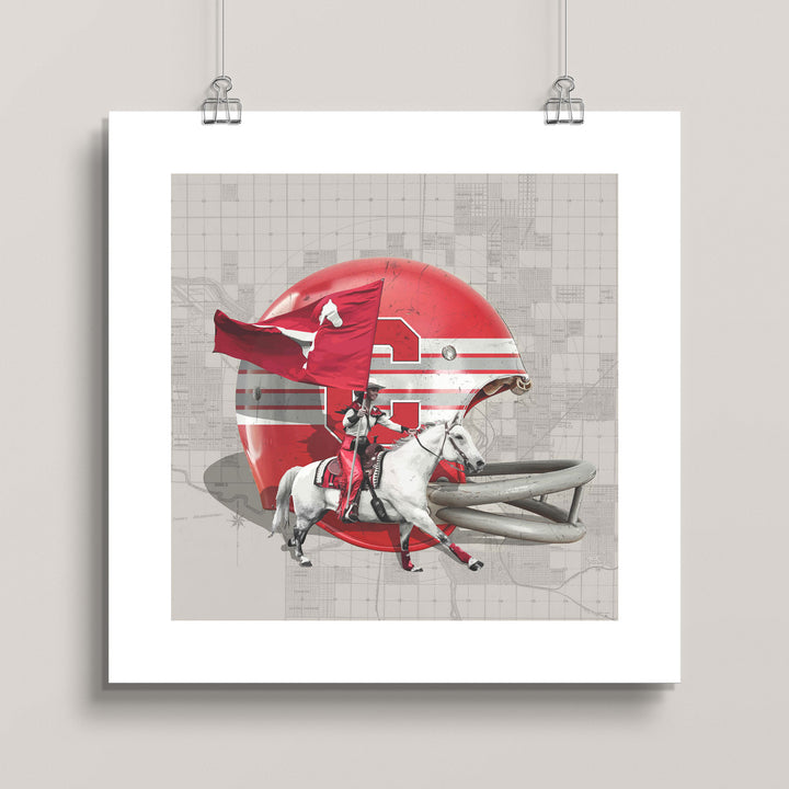 Calgary Stampeders-Inspired Vintage CFL Football wall art print