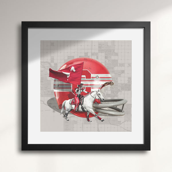 Calgary Stampeders-Inspired Vintage CFL Football wall art print