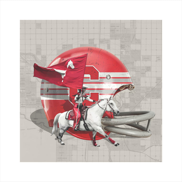 Calgary Stampeders-Inspired Vintage CFL Football wall art print