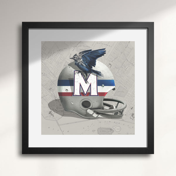 Montréal Alouettes-Inspired Vintage CFL Football wall art print