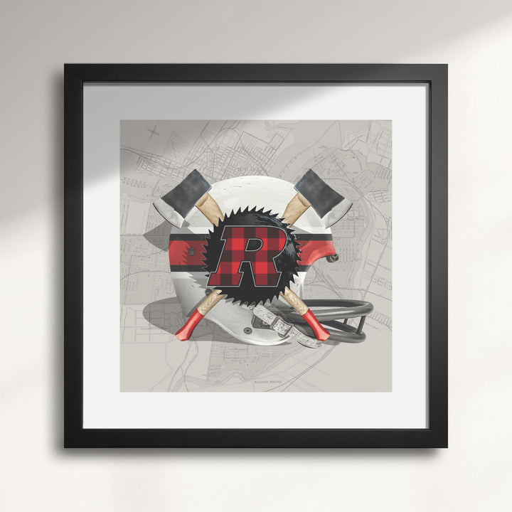 Ottawa RedBlacks-Inspired Vintage CFL Football wall art print