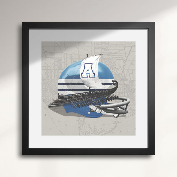 Toronto Argonauts-Inspired Vintage CFL Football wall art print