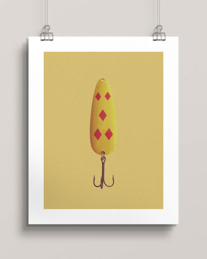 'Five of Diamonds' Fishing Lure wall art