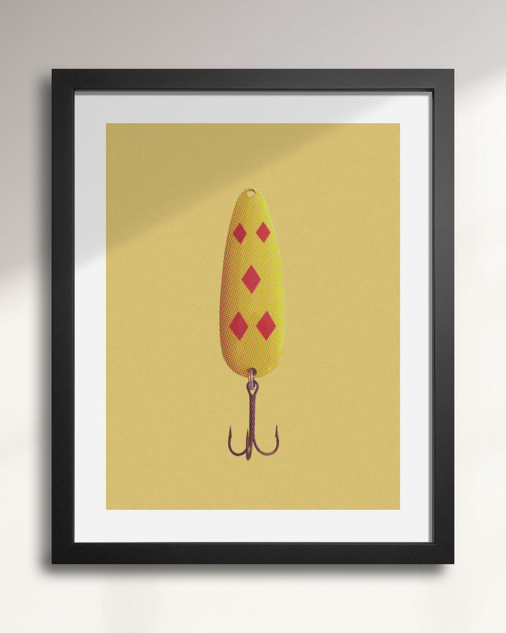 'Five of Diamonds' Fishing Lure wall art