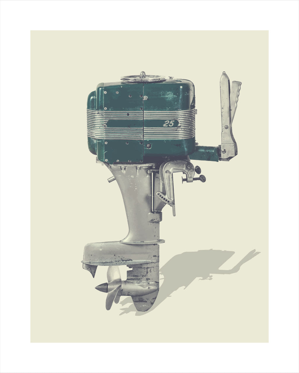 1953 Mercury Mark 25hp Vintage Outboard Motor Art Print By ManMade Art 1953 mercury mark 25hp vintage outboard motor art print by manmade art